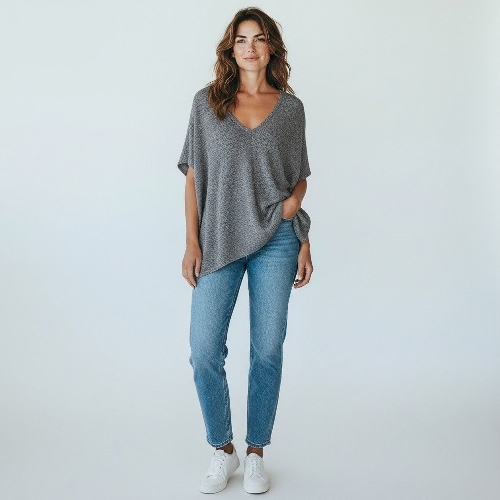 Eileen Fisher Women Black white
Marled organic Linen & CTN minimalist Old Money
